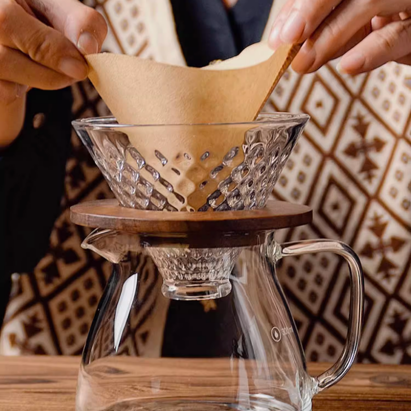 Handblown Glass Coffee Dripper Set