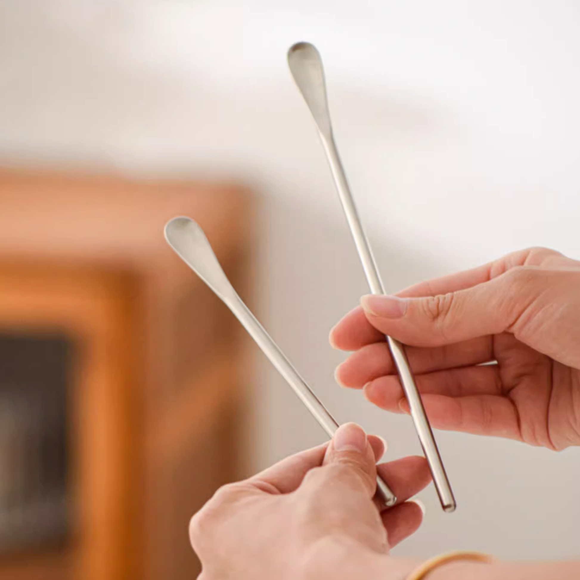 Japanese Style Coffee Stirrer Set | Stainless Steel Spoon Pack of 2 or 4