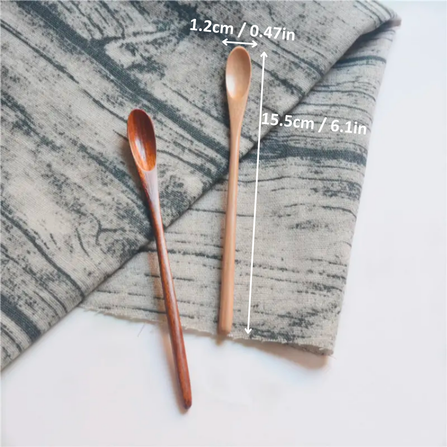 Japanese Style Wooden Stirrer Set | Natural Wood Spoon Pack of 2 or 4