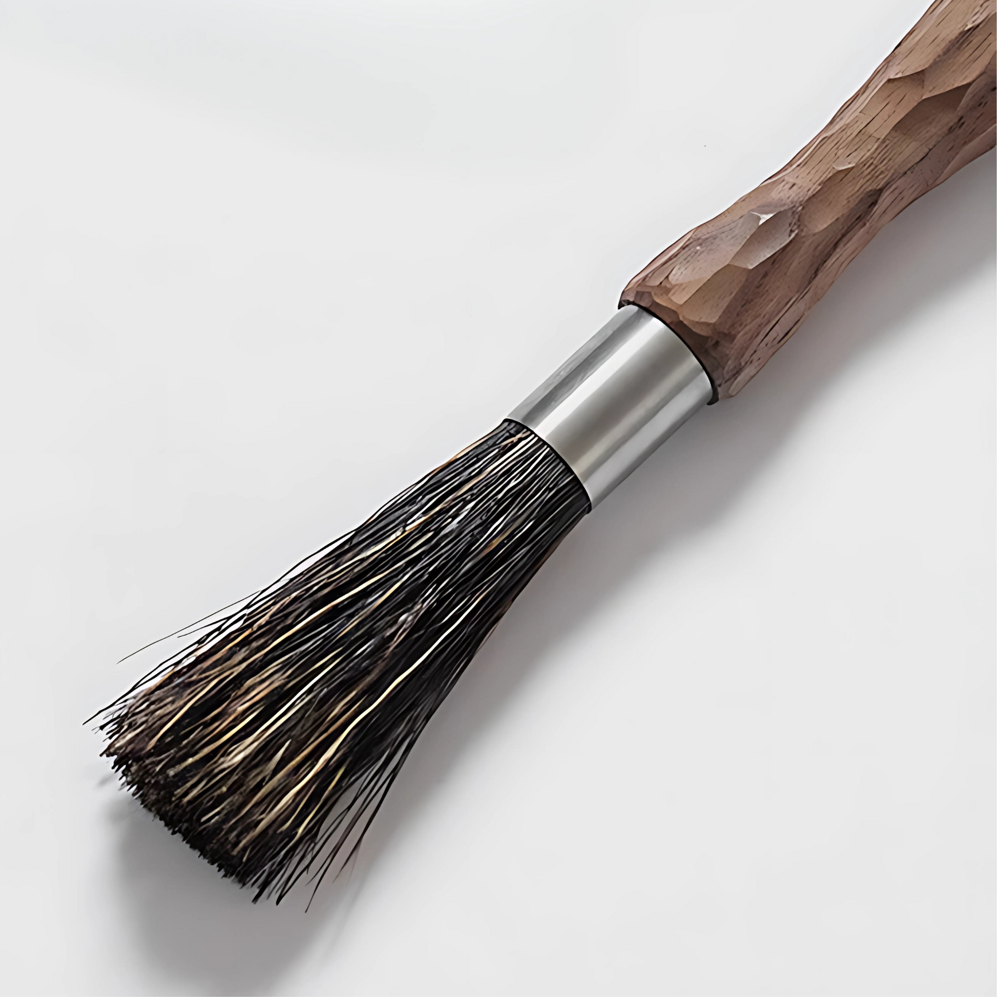 Hand-Carved Walnut Wood Coffee Brush | Barista Grinder Cleaning Tool