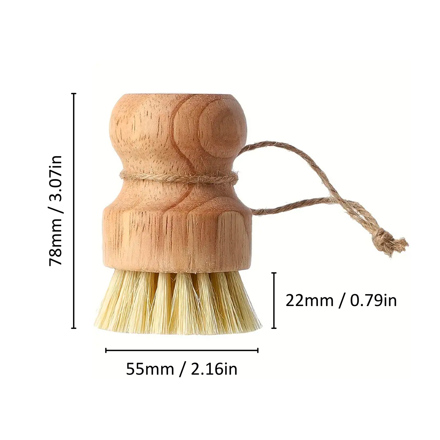 Natural Wood Portafilter Basket Cleaning Brush | Coffee Bar Essentials