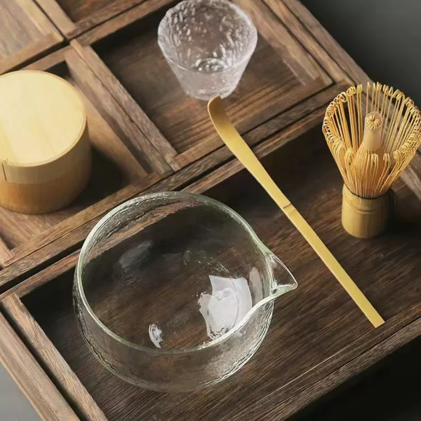 Glass Matcha Bowl Chawan With Serving Spout. Ceremonial Matcha Tea Set. Perfect Gift For Matcha Lovers. Housewarming Gift.