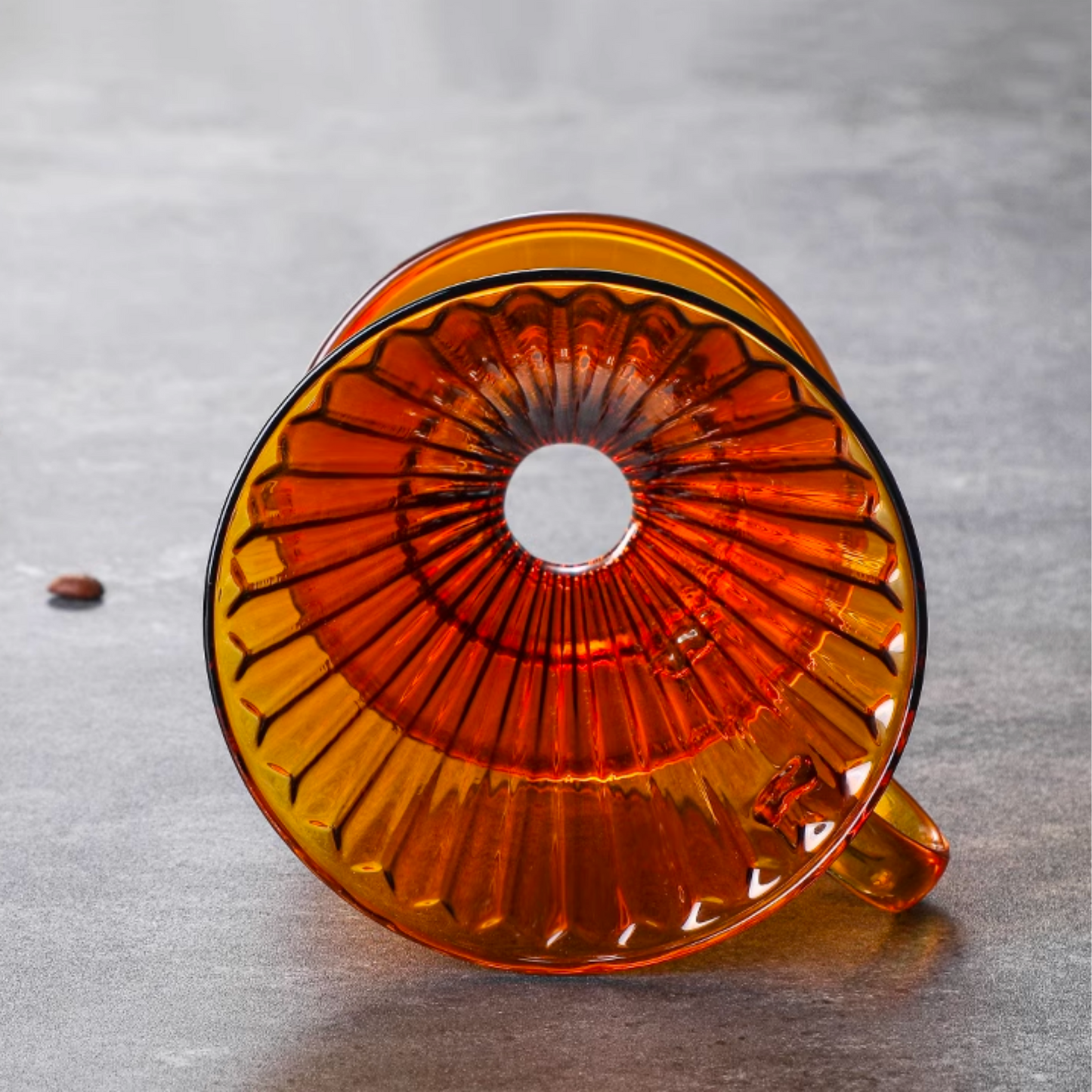 Handblown Amber Glass Coffee Dripper Set