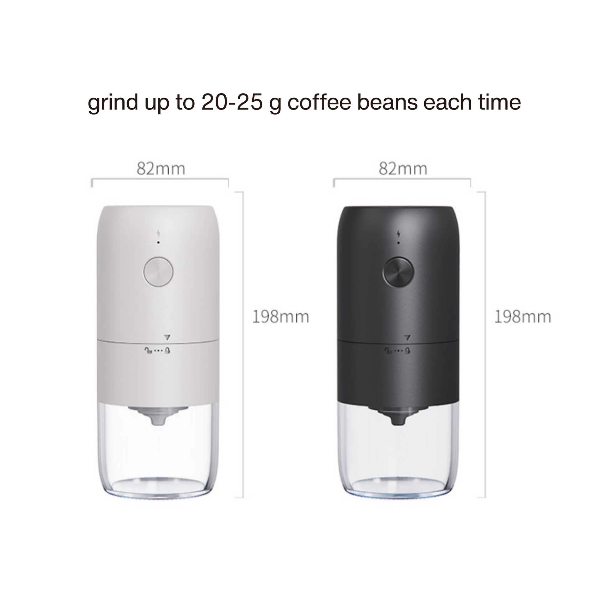 Portable Electric Coffee Grinder with USB-C port charging