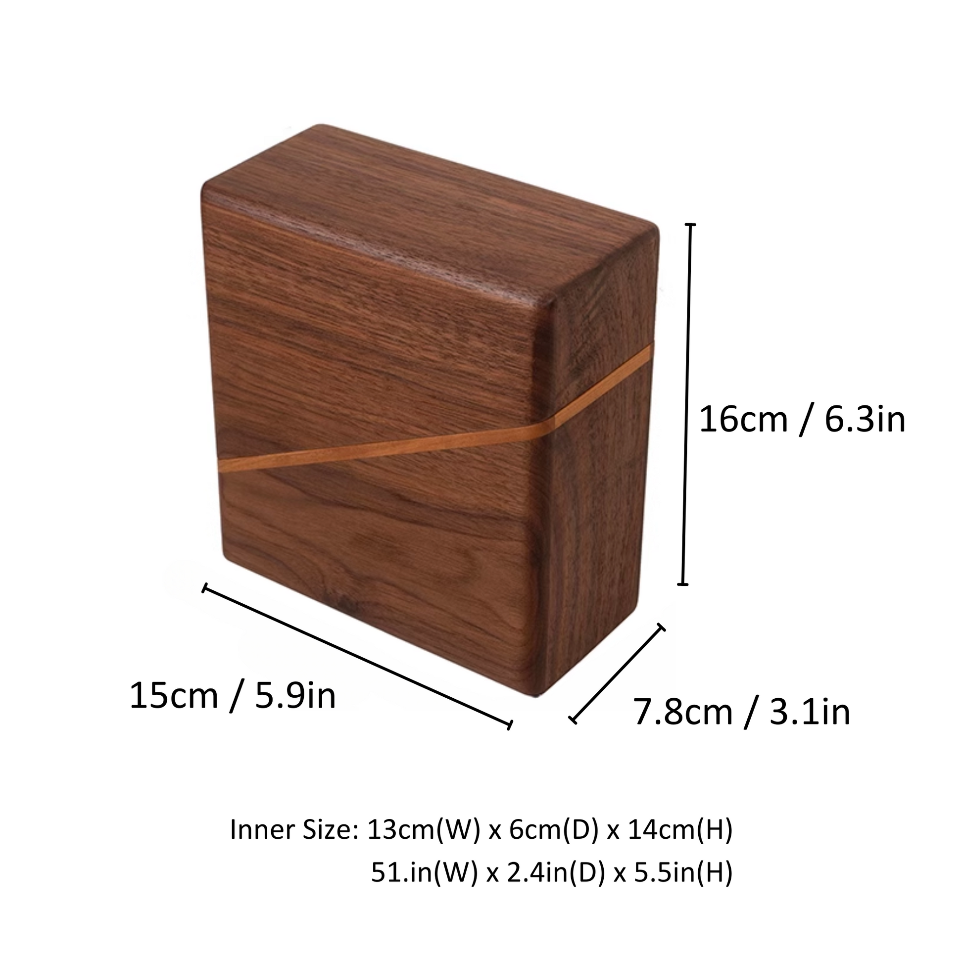 Black Walnut Wood V60 Hand Brewed Coffee Filter Box