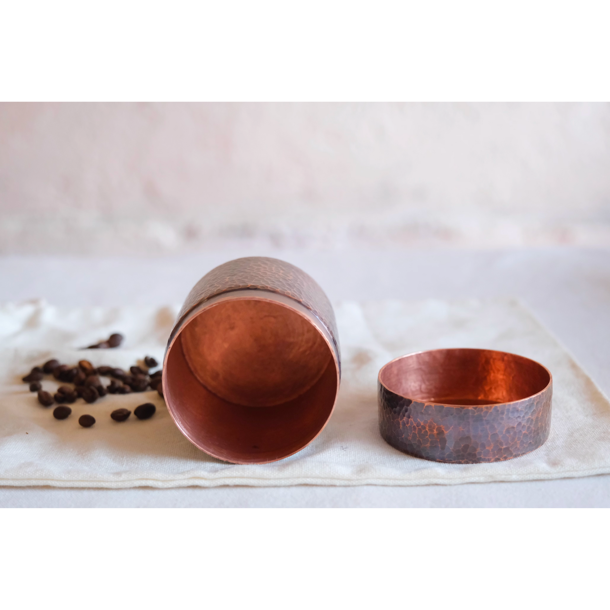 Japanese Style Pure Copper Canister | Handcrafted Coffee & Tea Caddy