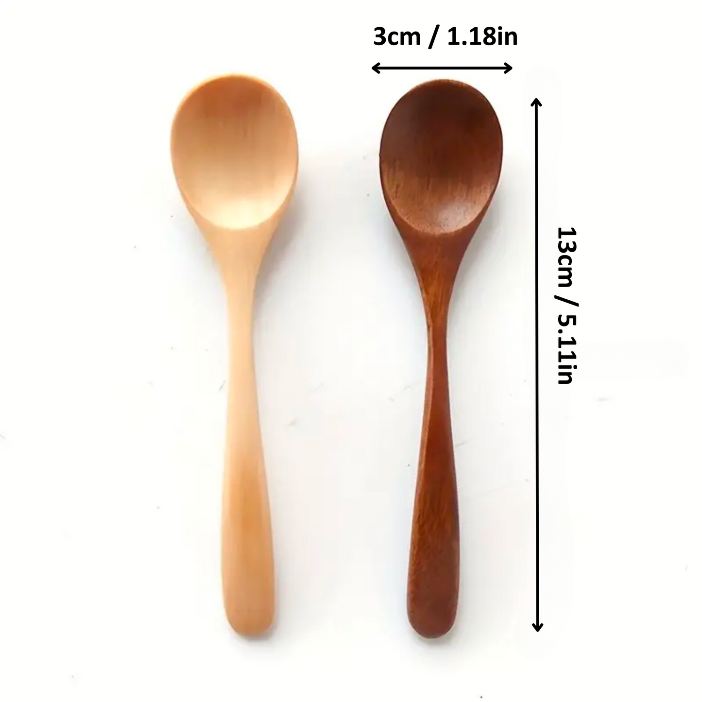 Japanese Style Wooden Spoon Set | Kitchen Utensils Teaspoon 3cm x 13cm