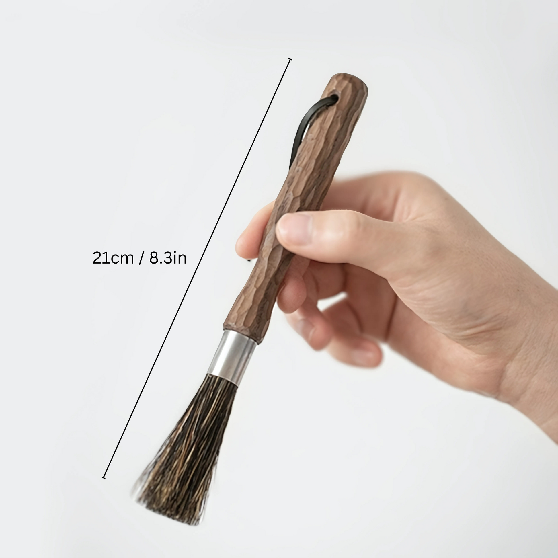Hand-Carved Walnut Wood Coffee Brush | Barista Grinder Cleaning Tool