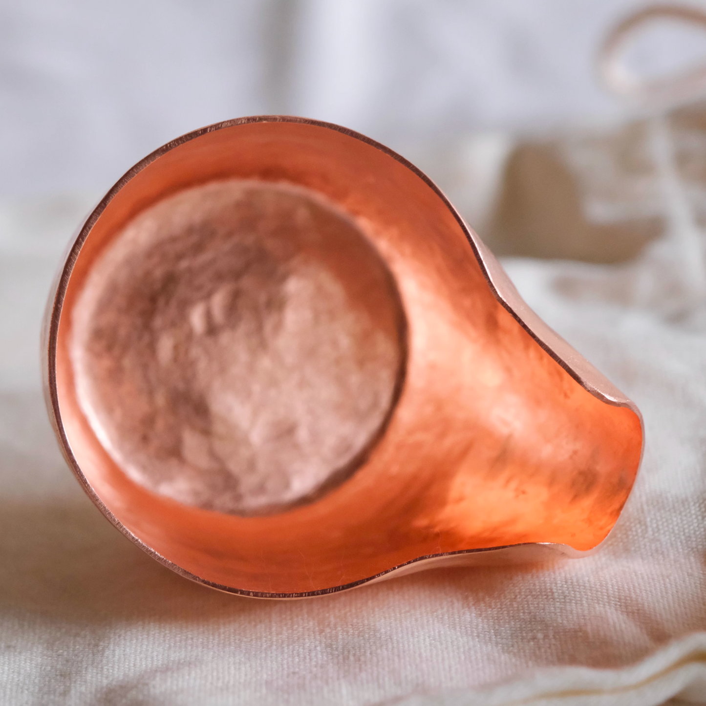 Japanese Style 4-in-1 Copper Coffee Tool. Hammered Pure Copper Cup. Premium gift for home barista.