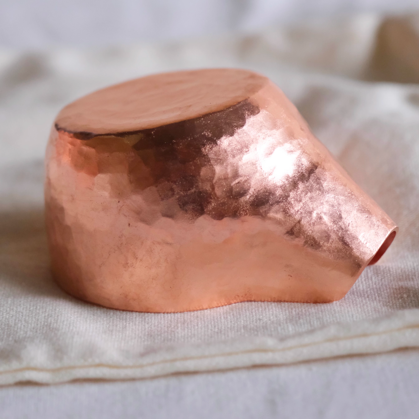 Japanese Style 4-in-1 Copper Coffee Tool. Hammered Pure Copper Cup. Premium gift for home barista.