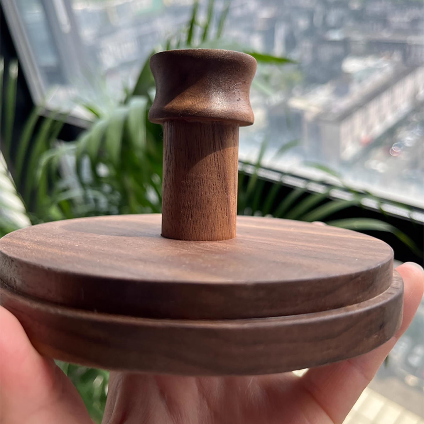 Walnut Wood Wave Paper Filter Holder