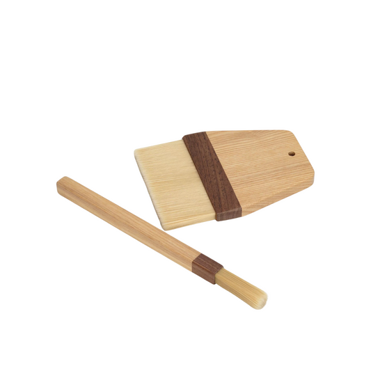 Natural Wood Grinder Cleaning Brush | Walnut & Beech Wood Barista Tool