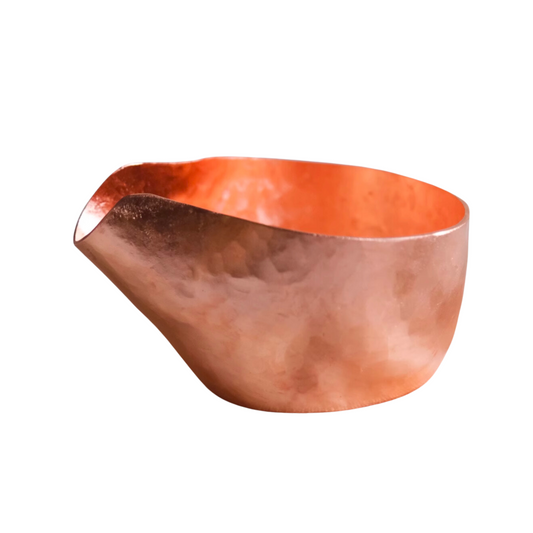 Japanese Style 4-in-1 Copper Coffee Tool. Hammered Pure Copper Cup. Premium gift for home barista.