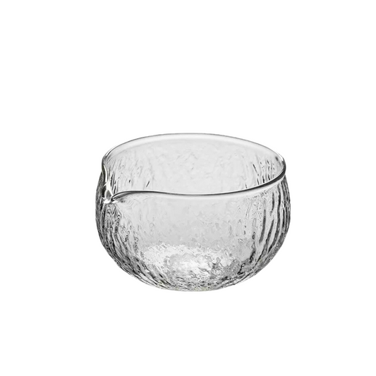 Glass Matcha Bowl Chawan With Serving Spout