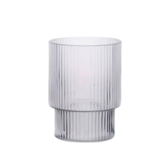 Retro Ribbed Coffee Glass