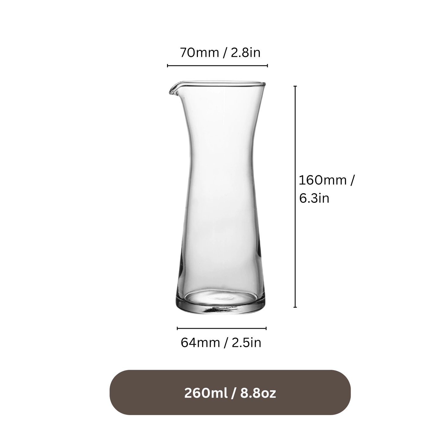 Slim Glass Carafe and Cup Set