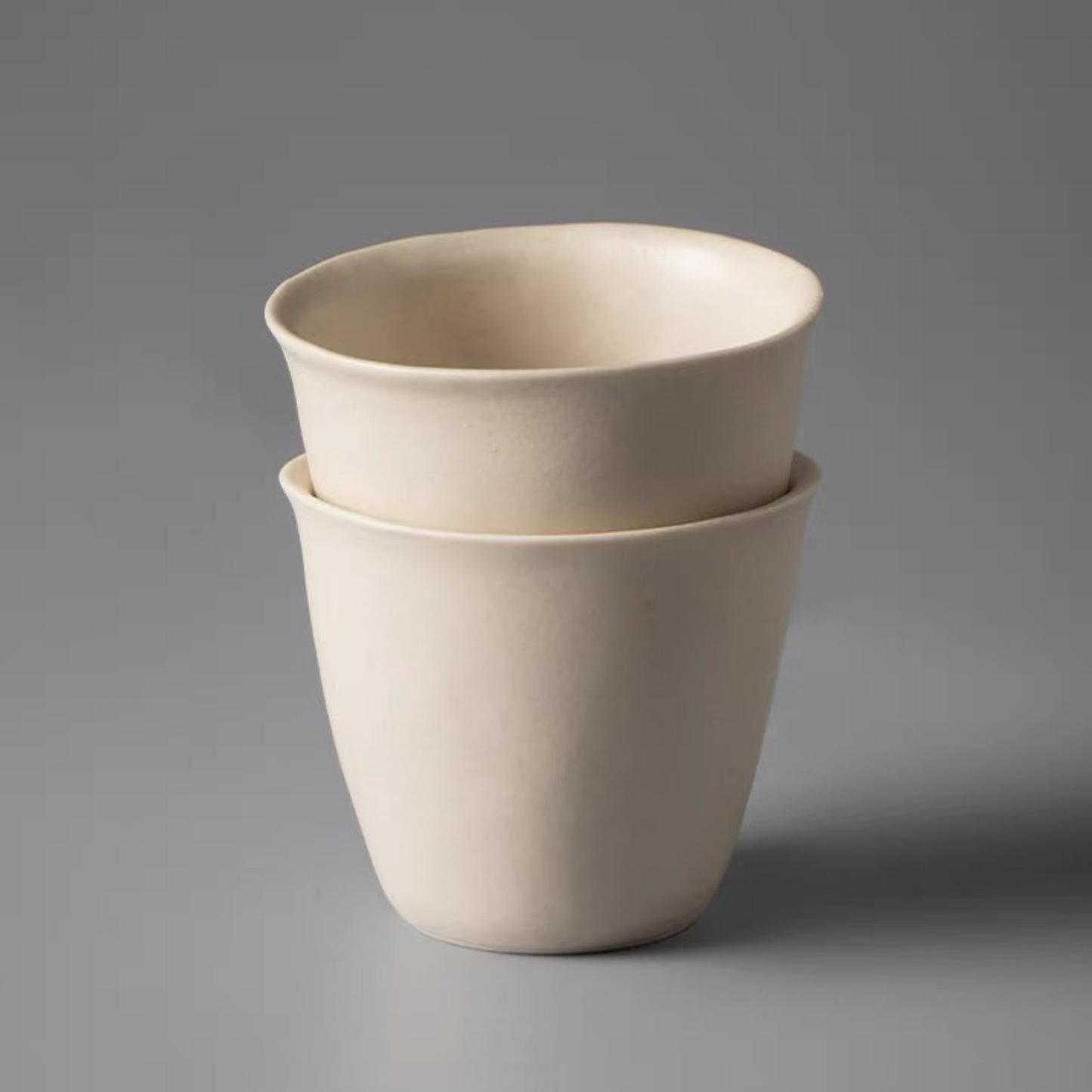 180ml / 6oz Hand Pinched Flat White Cup (Stackable) to fit any kitchen or pantry space