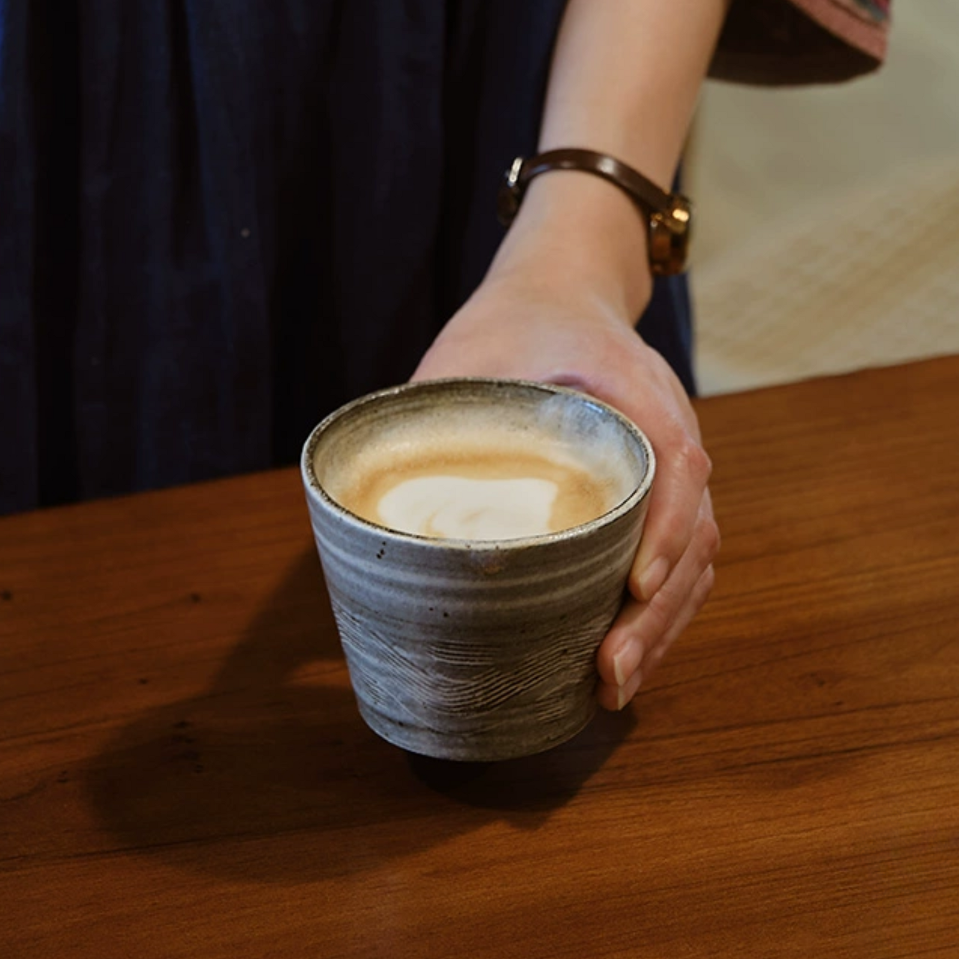 Ceramic cups inspired by traditional Japanese Zen aesthetics