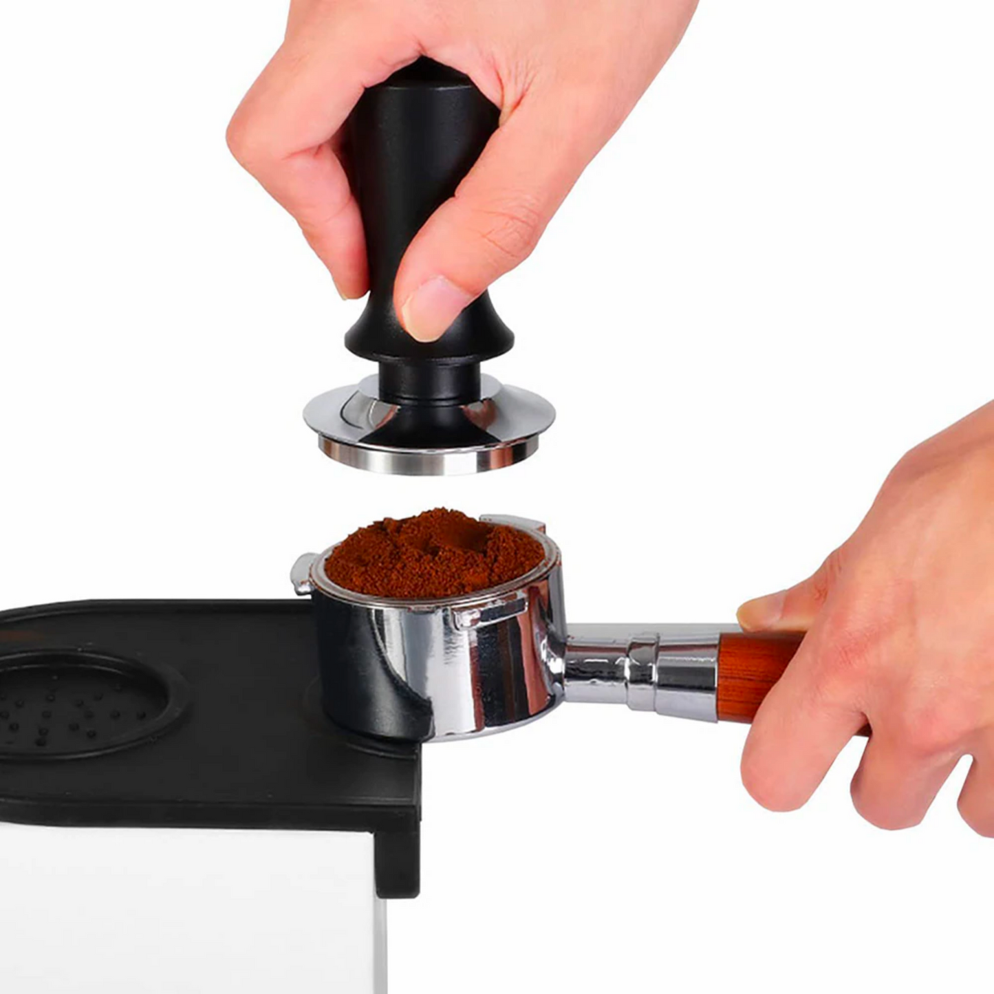 Spring-Loaded Espresso Tamper With Balance Gasket