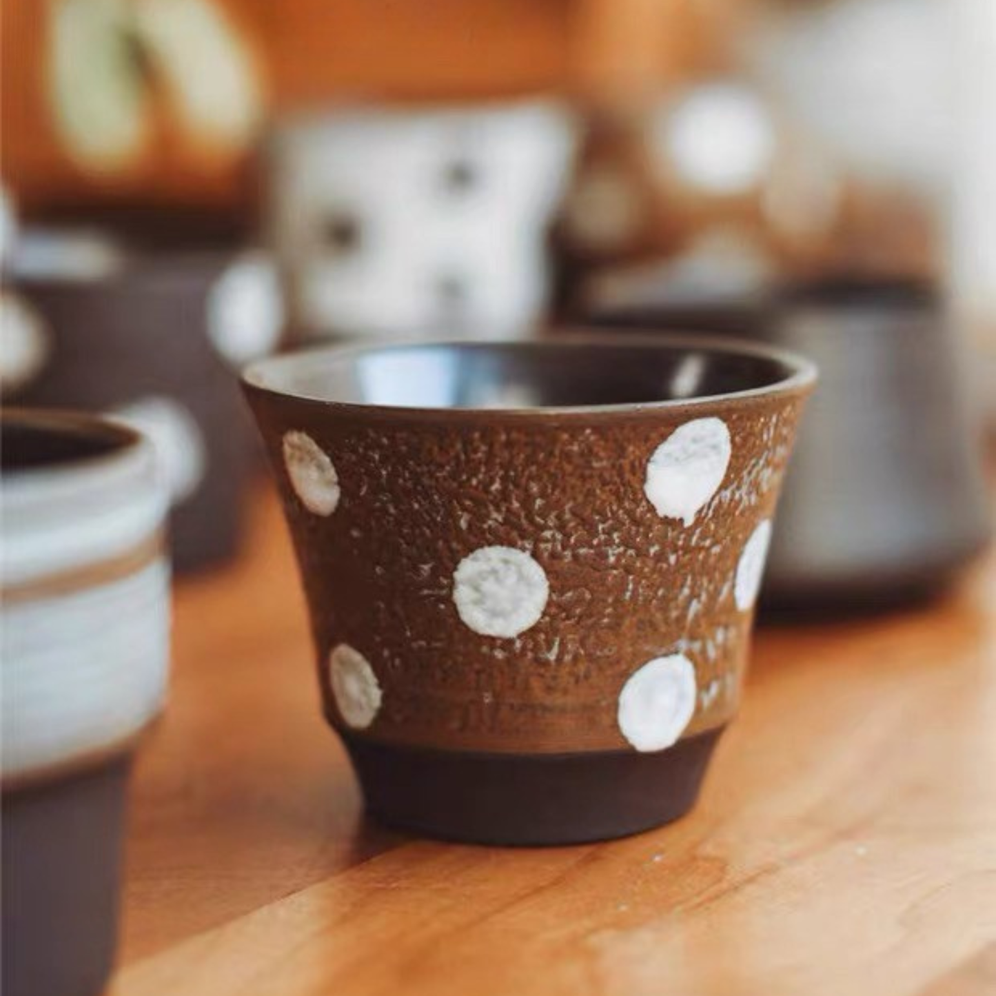 Japanese Style Vintage Ceramic Cups | 220ml Coffee and Tea Cups 7oz