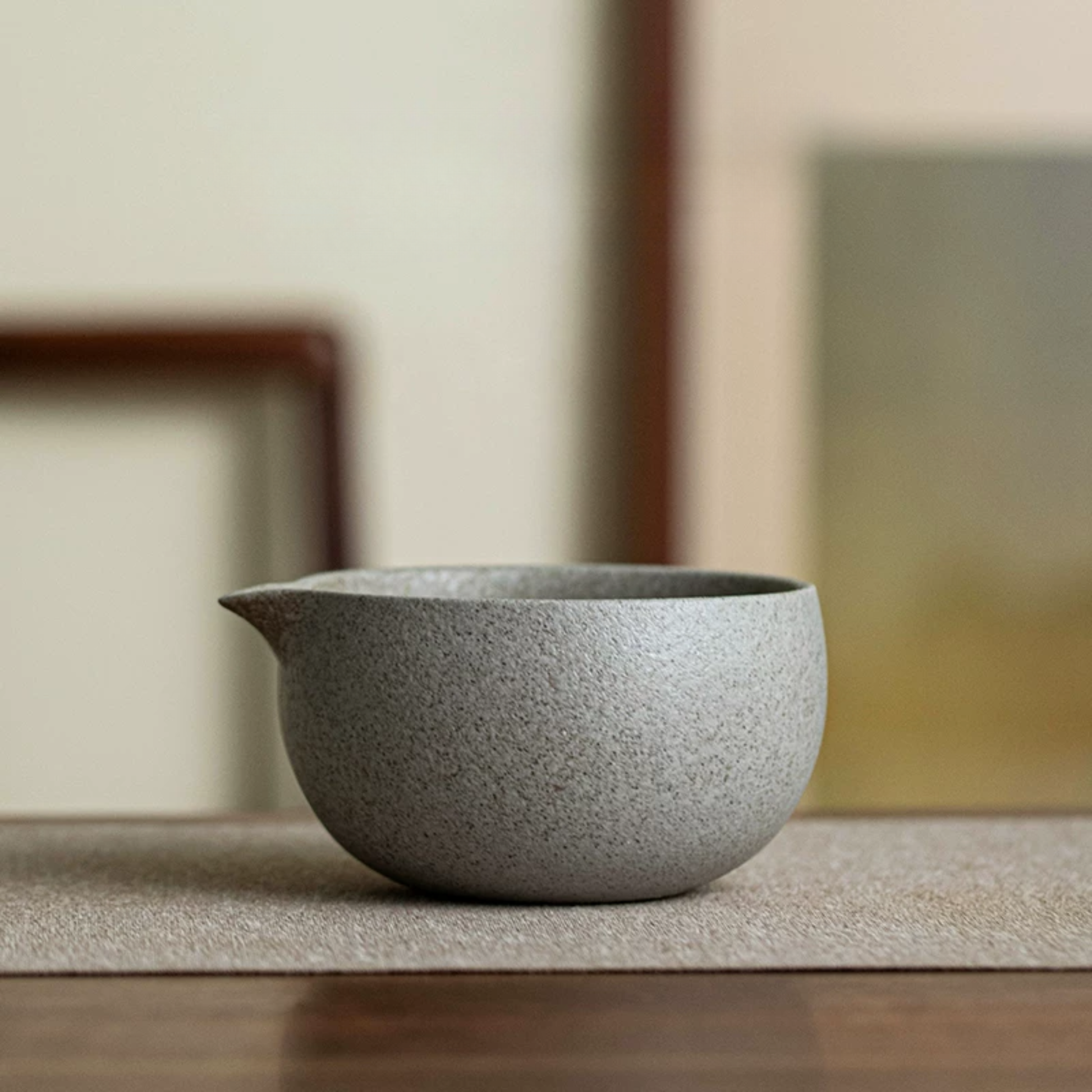 Stoneware Matcha Bowl With Spout | Kiln-Fired Japanese Matcha Ceremony Essentials