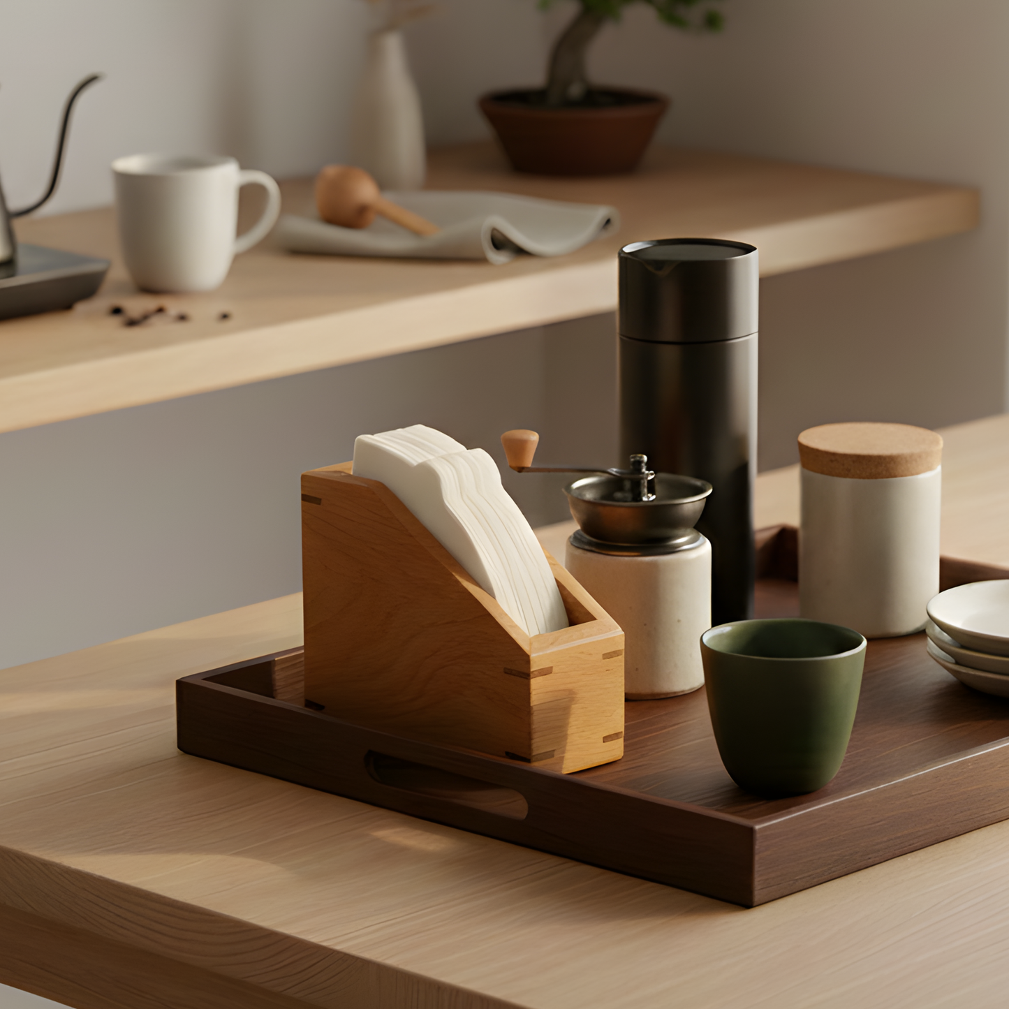 Wooden V60 Paper Filter Box