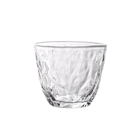 Ume Hammered Glass Tumbler | 8.5oz / 250ml Coffee Glass Set of 2 or 4 or 6