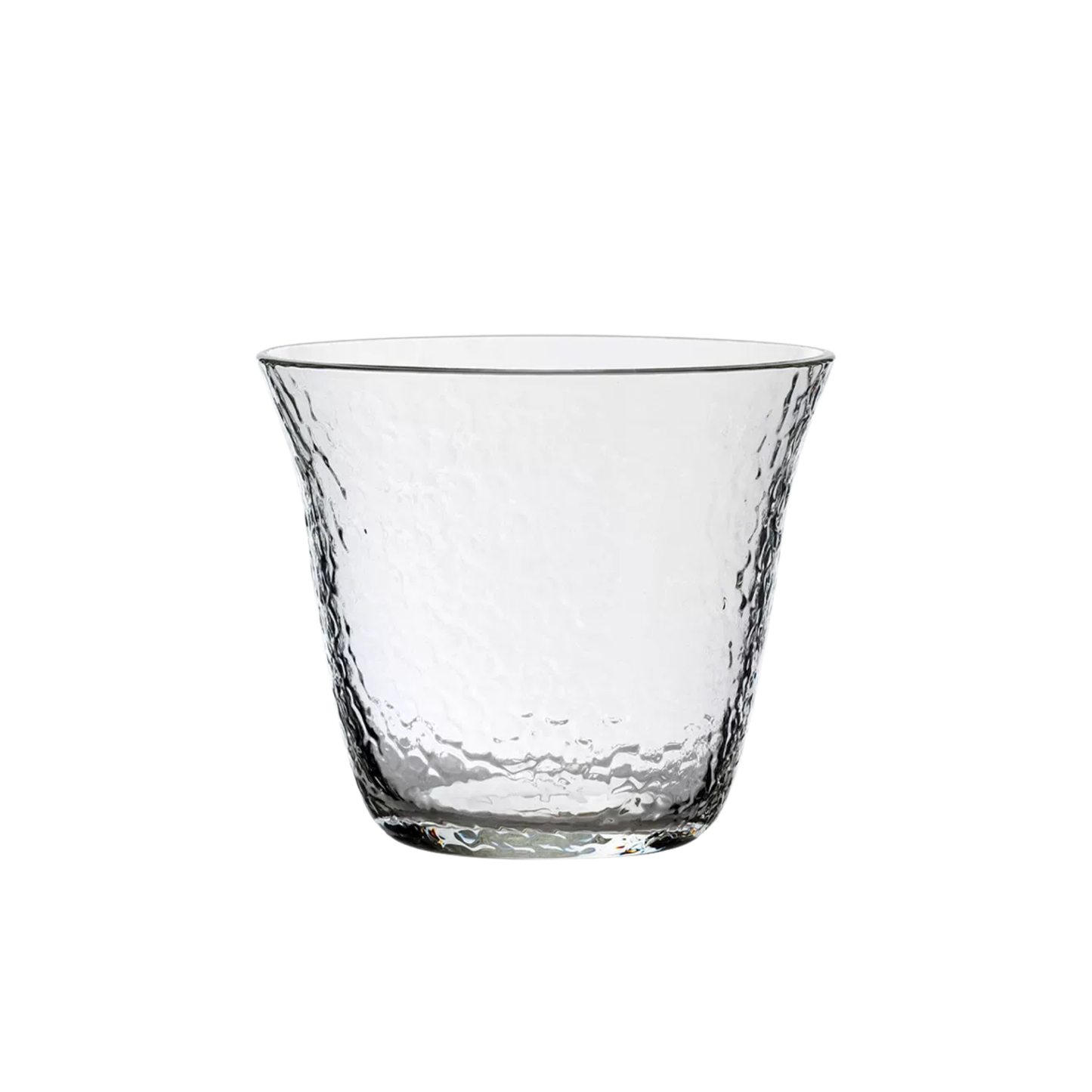 Hammered Glass Coffee Cup