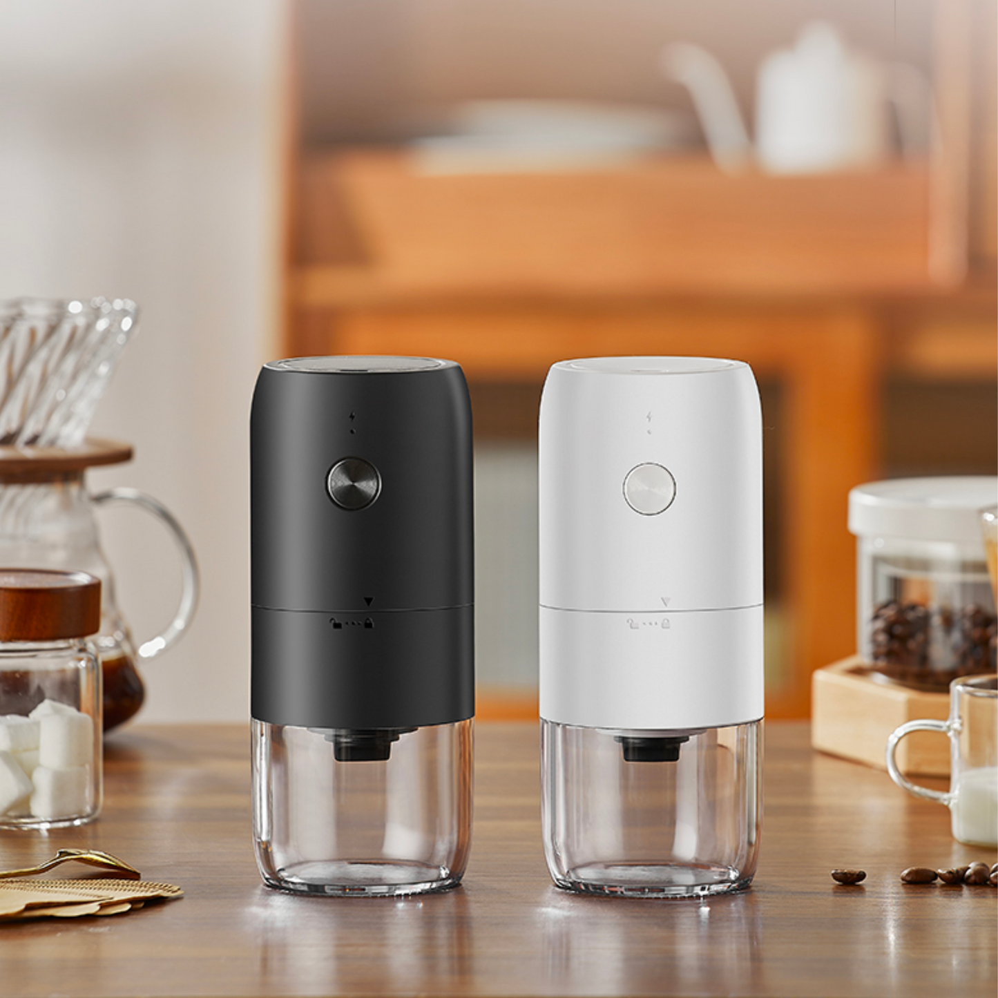 Portable Electric Coffee Grinder with USB-C port charging