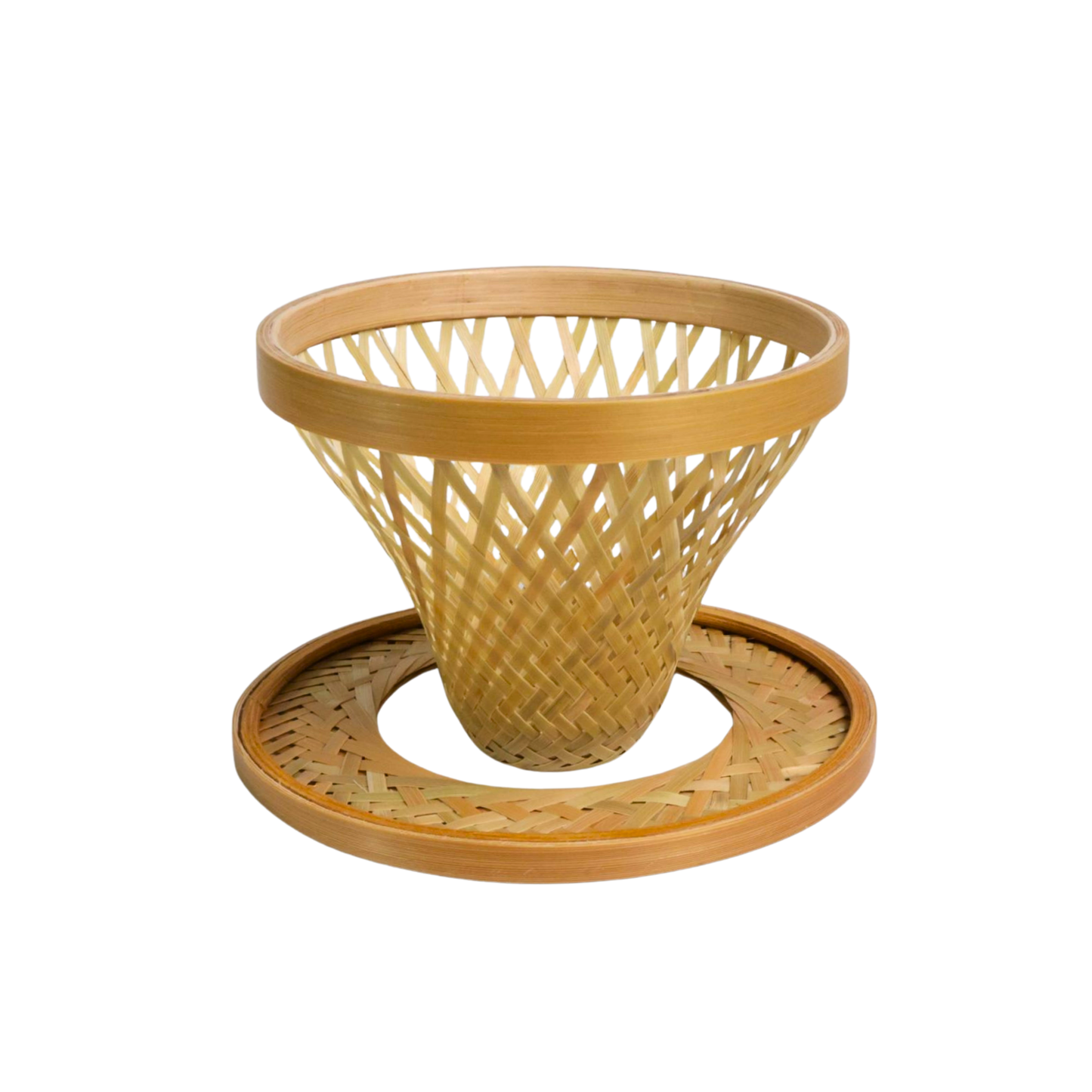 Artisan Handwoven Bamboo Coffee Dripper Set