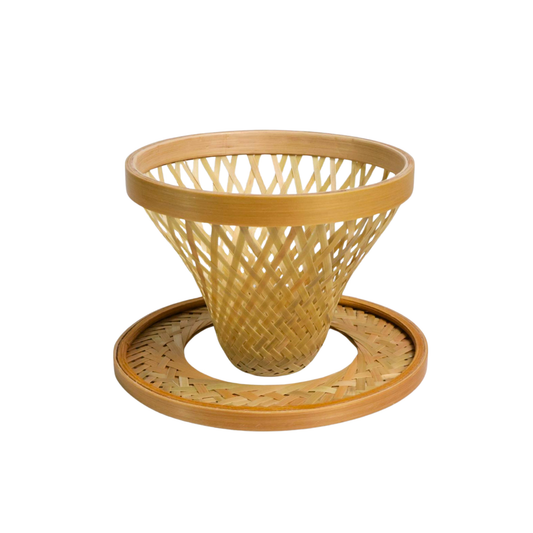 Artisan Handwoven Bamboo Coffee Dripper Set