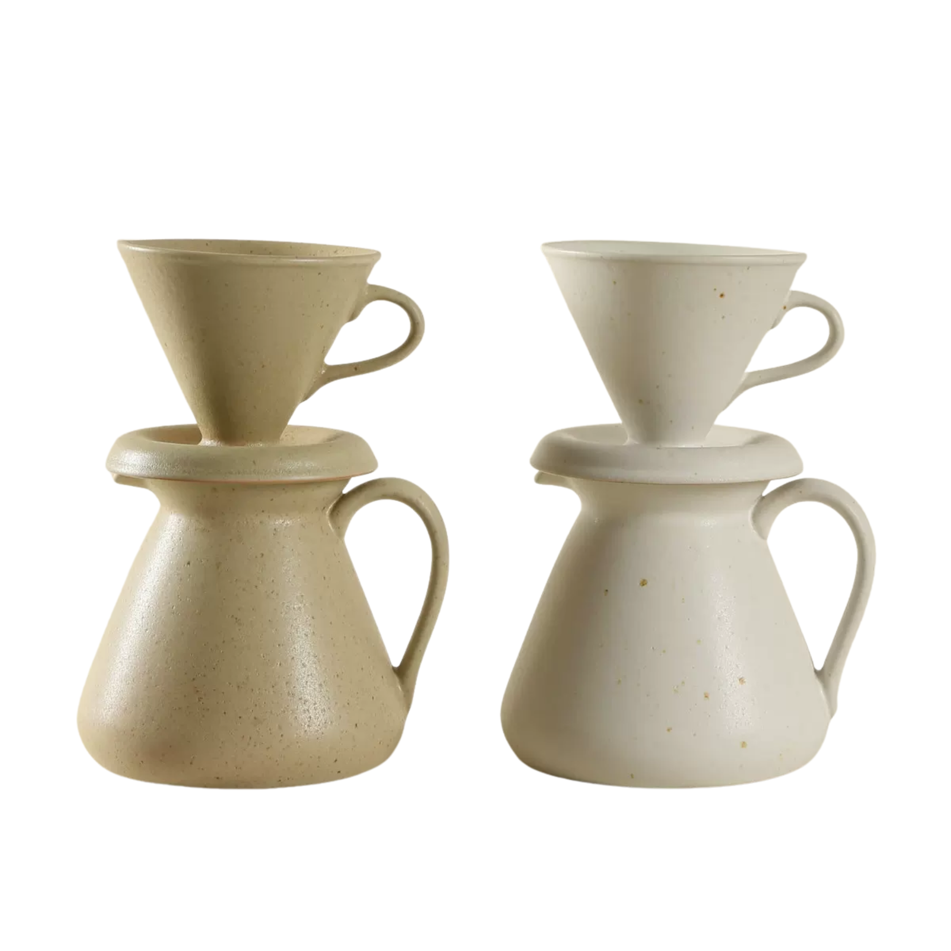 Minimalist Stoneware Pour-Over Coffee Set