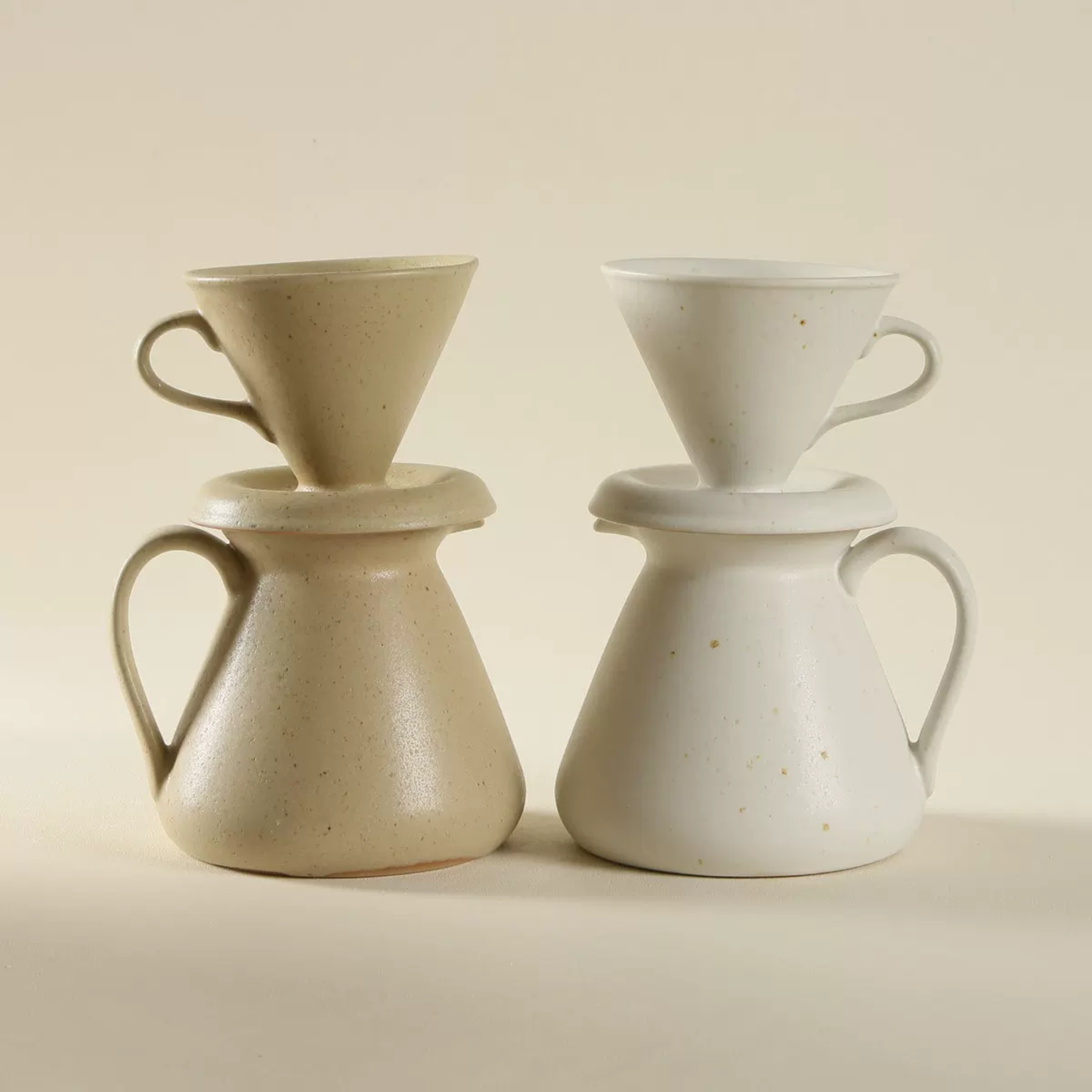 Minimalist Stoneware Pour-Over Coffee Set