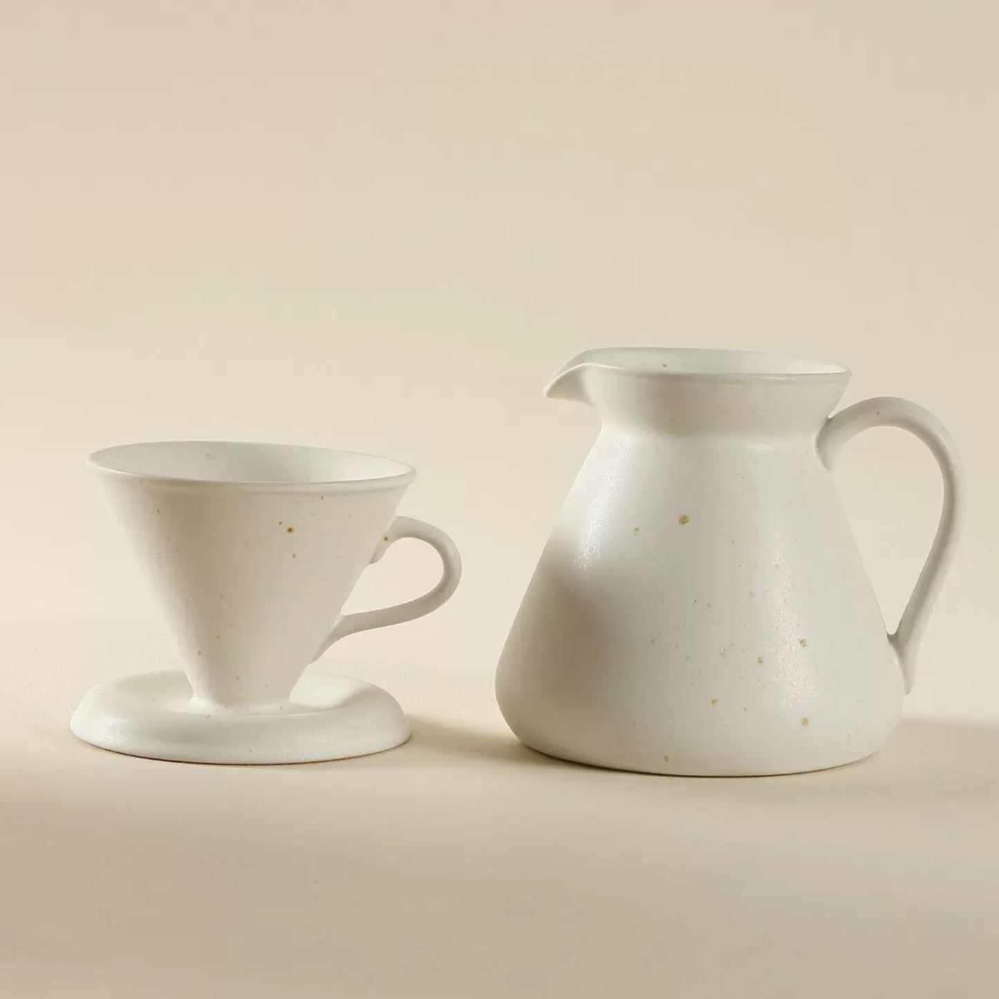 Minimalist Stoneware Pour-Over Coffee Set