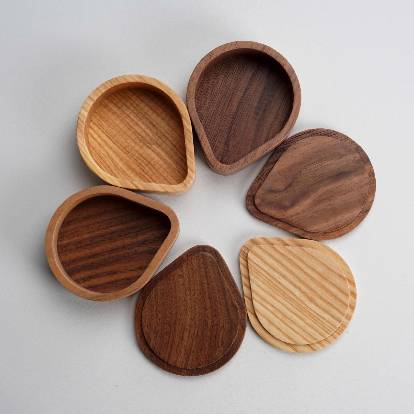Wooden Round Coffee Paper Filters Holder