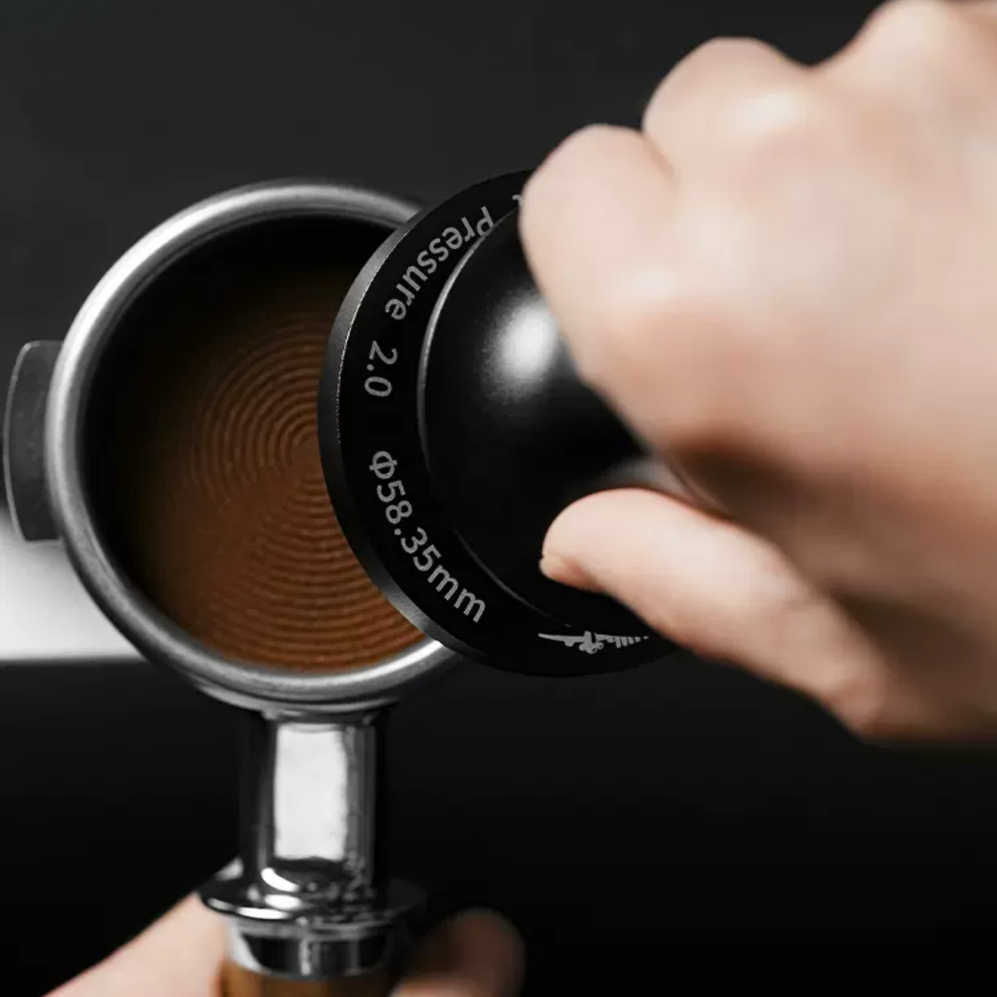Walnut Wood  Espresso Coffee Tamper and Distributor Set