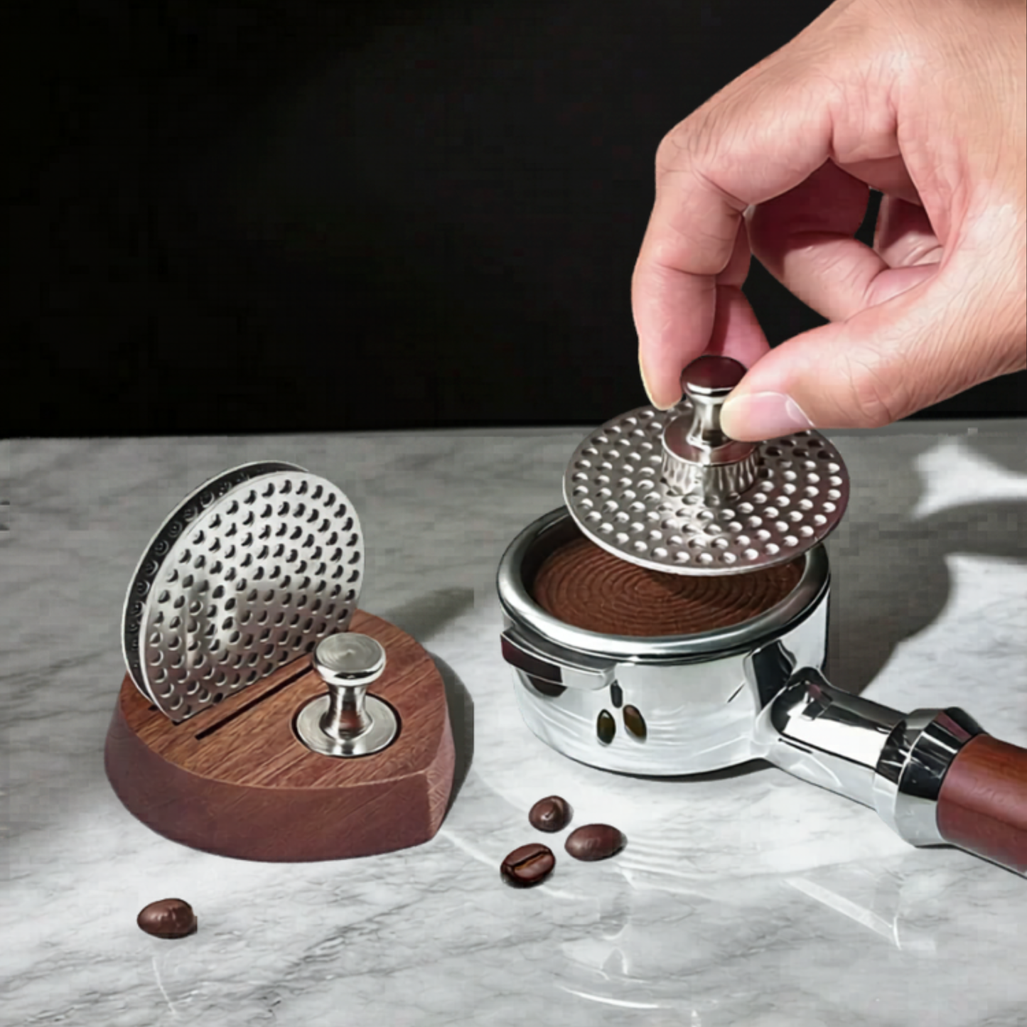 Espresso Puck Screen Magnet Holder Set