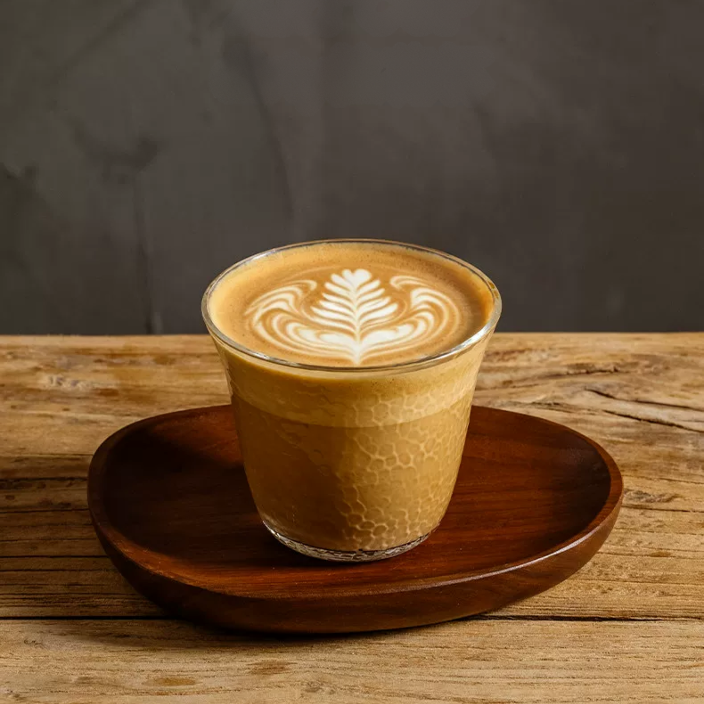 Hammered Glass Coffee Cup