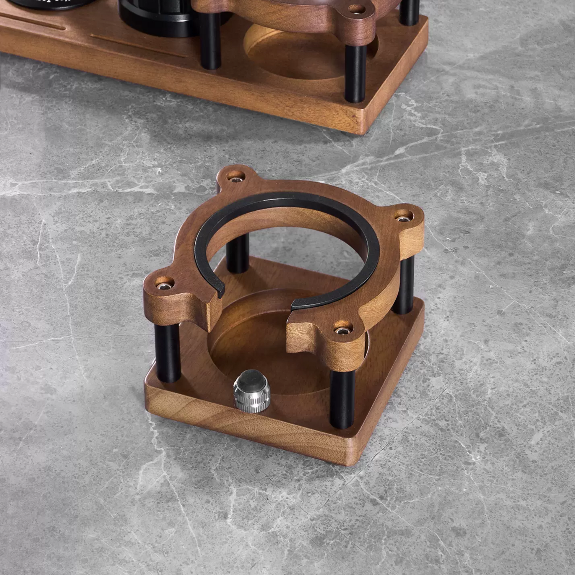 Sapele Wood Tamper Station