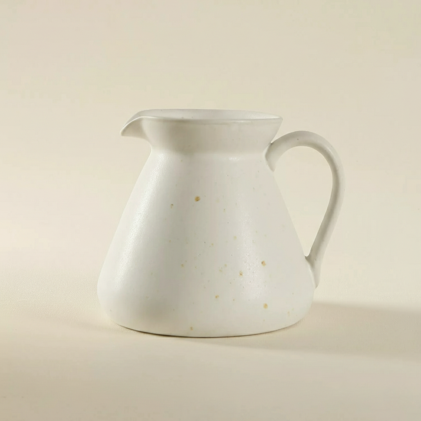 Minimalist Stoneware Pour-Over Coffee Server Pot in Sandstone White
