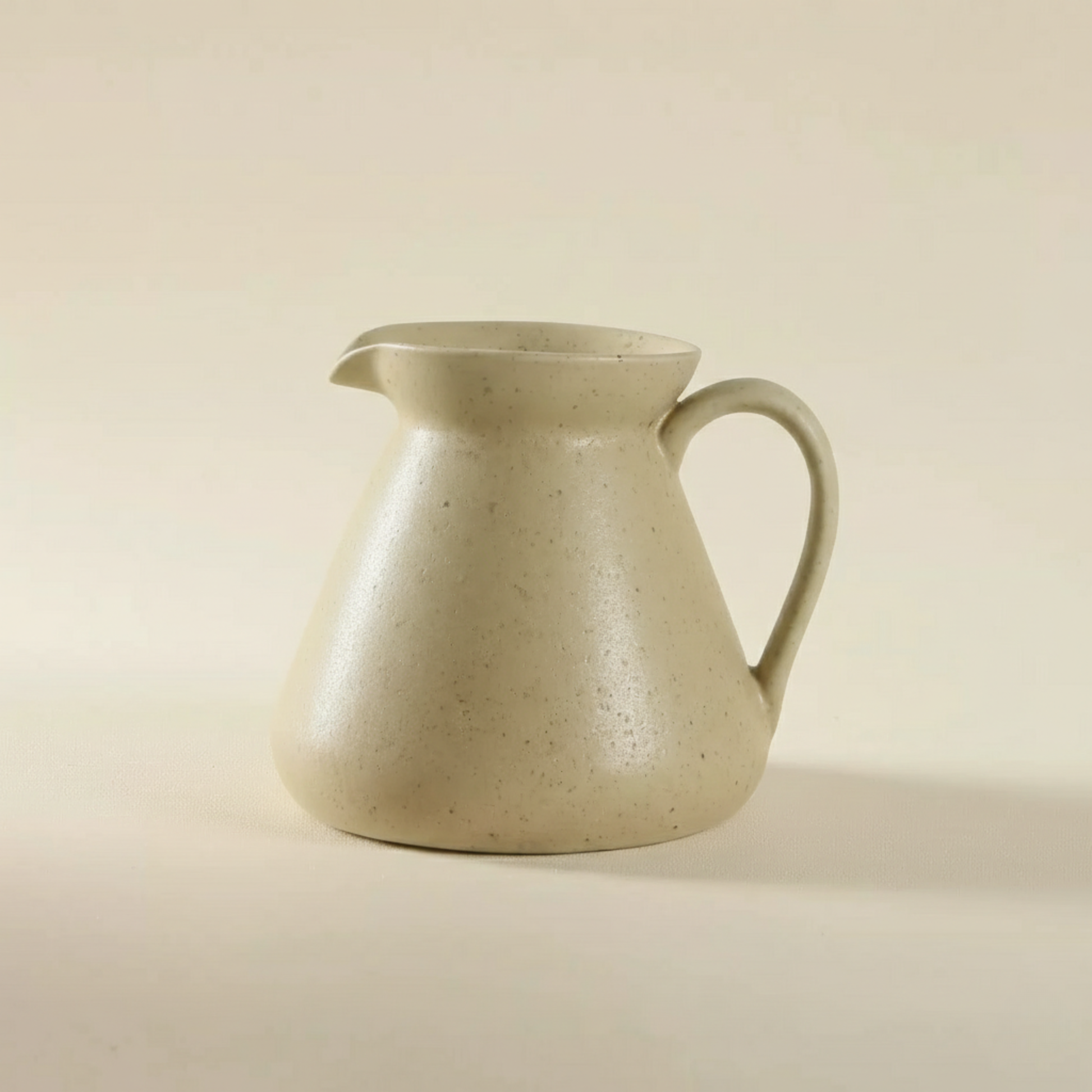 Minimalist Stoneware Pour-Over Coffee Server Pot in Sage Ash