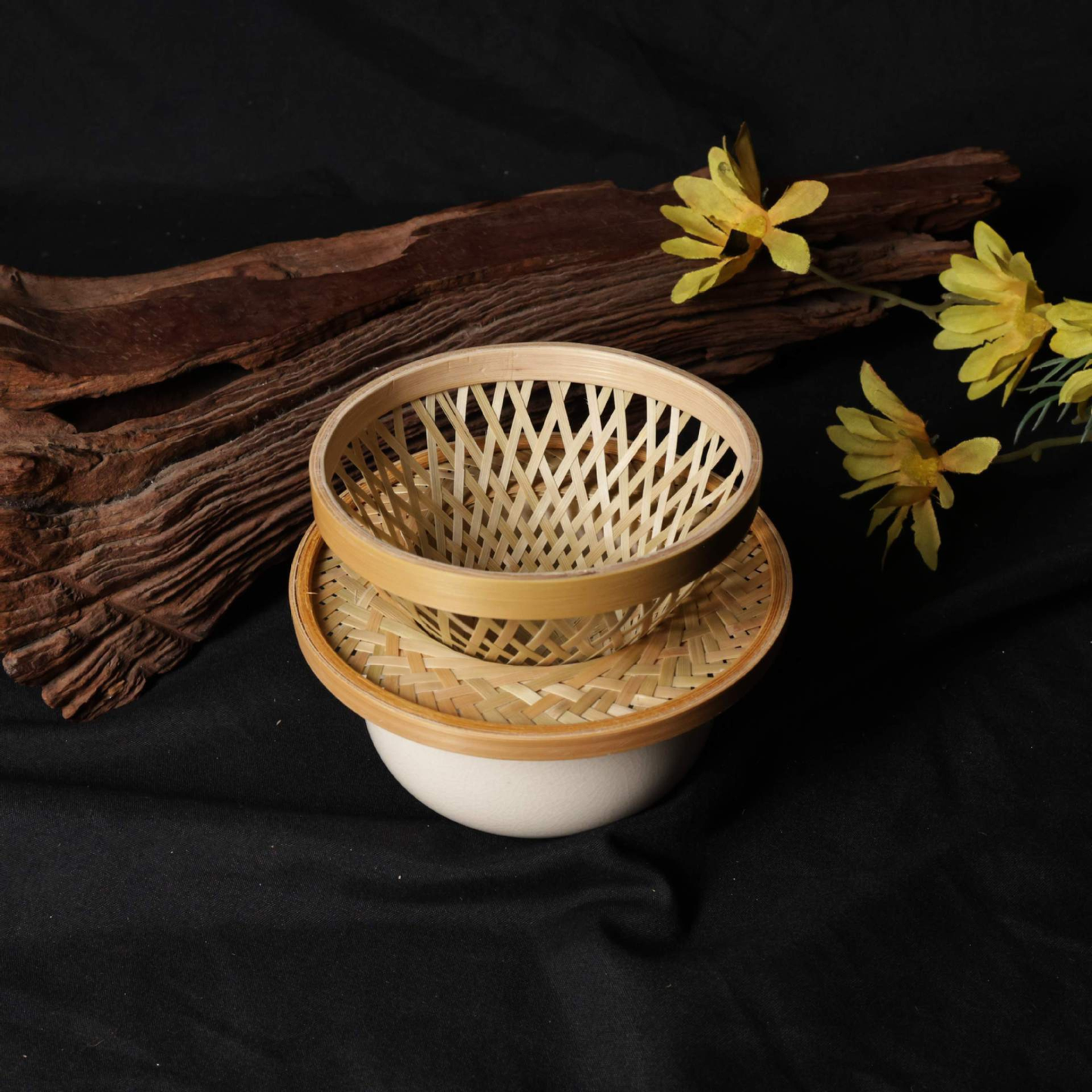 Artisan Handwoven Bamboo Coffee Dripper Set