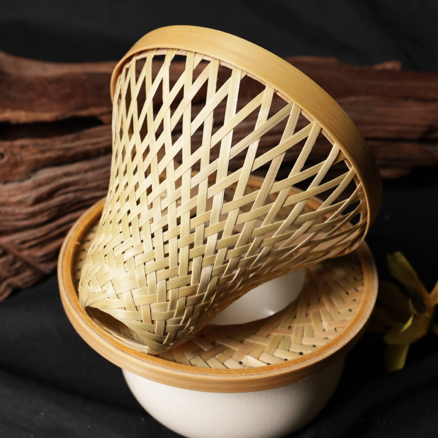 Artisan Handwoven Bamboo Coffee Dripper Set