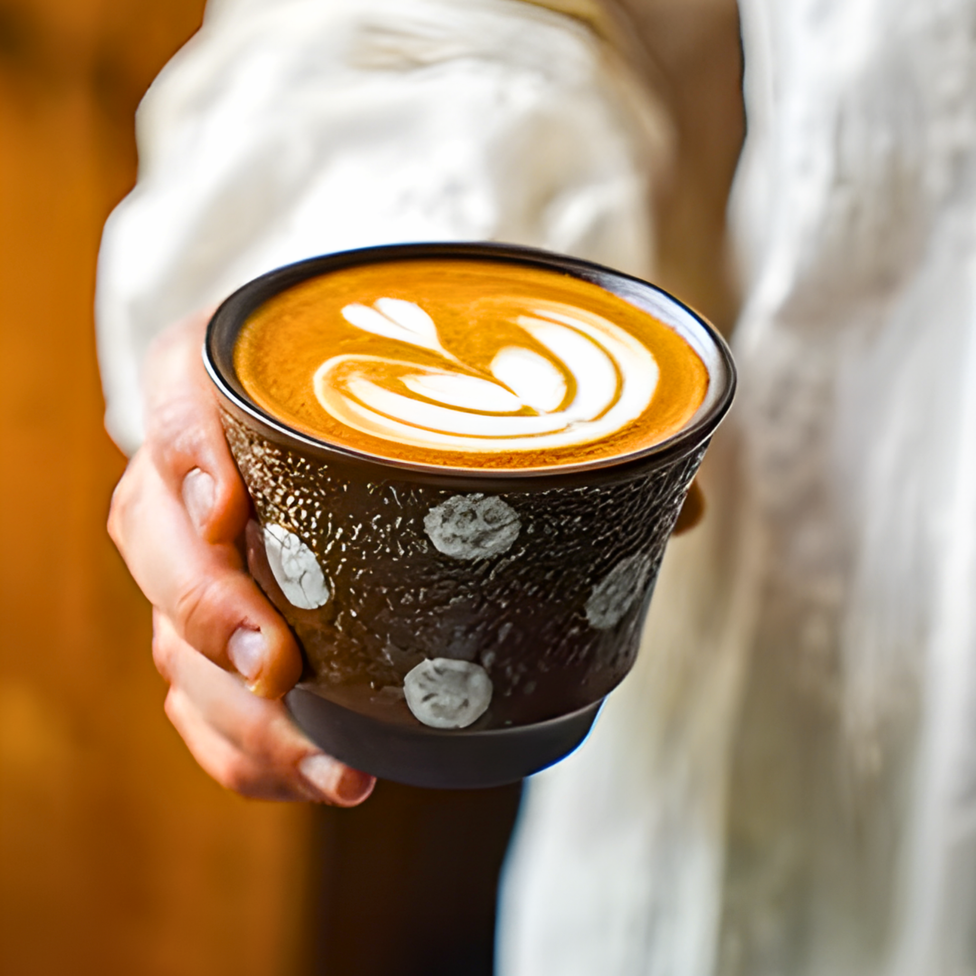 Japanese Style Vintage Ceramic Cups | 220ml Coffee and Tea Cups 7oz