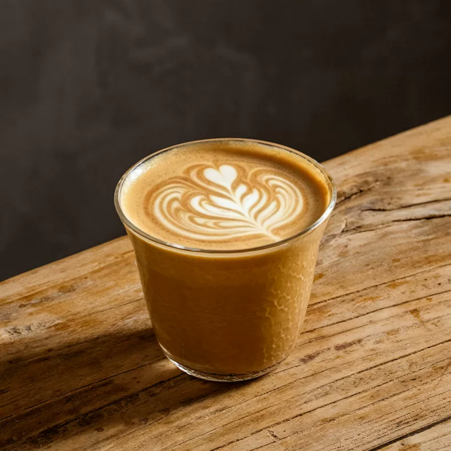 Hammered Glass Coffee Cup