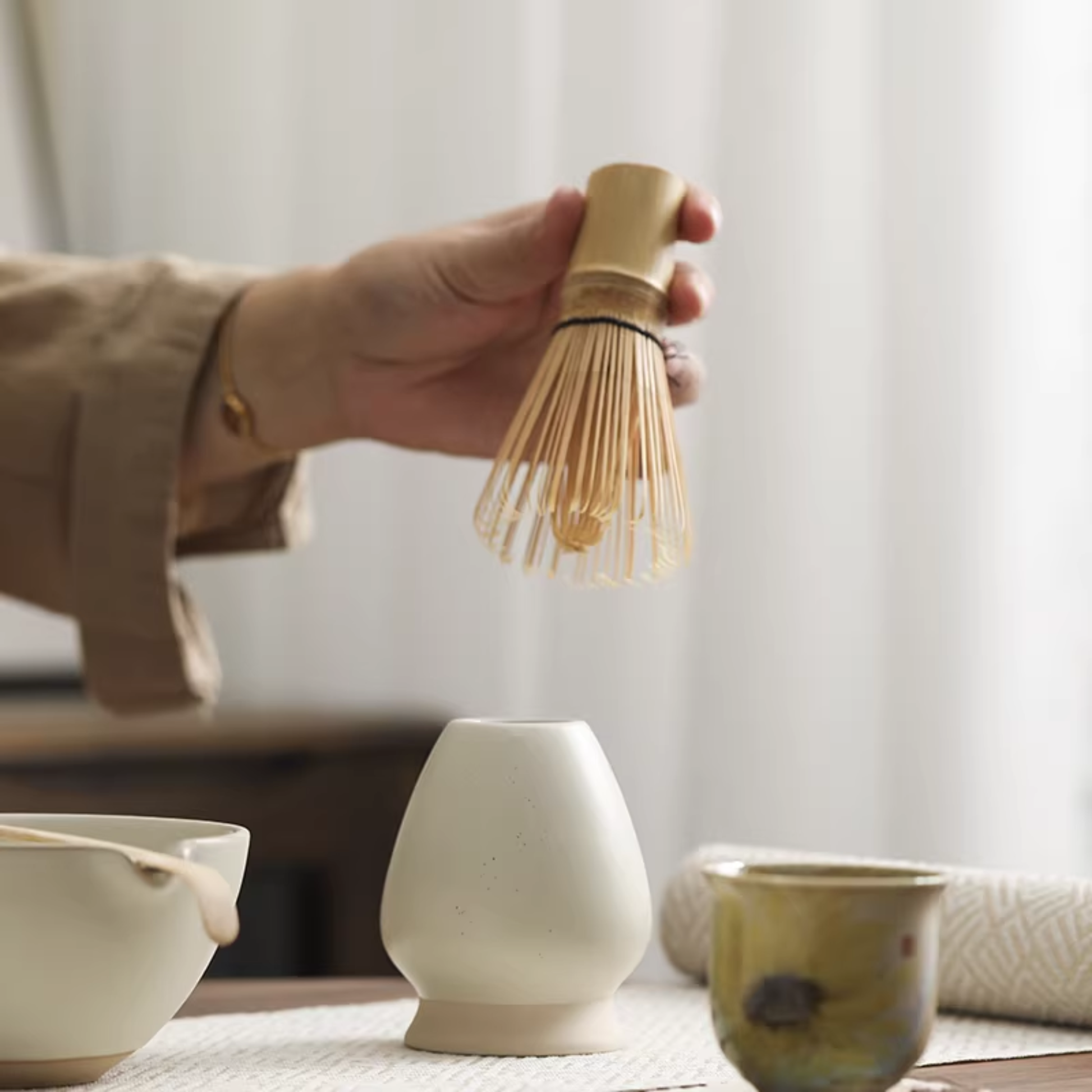 Matcha Tea Ceremony Starter Set | Ivory White Ceremonial Matcha Set