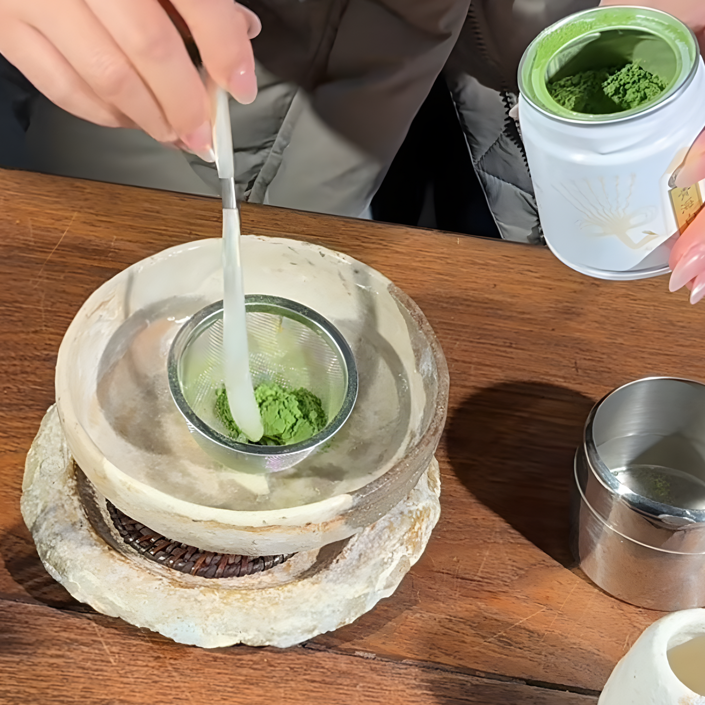 Kondo-san’s Matcha Sifter Tin for lumpless ceremonial tea preparation