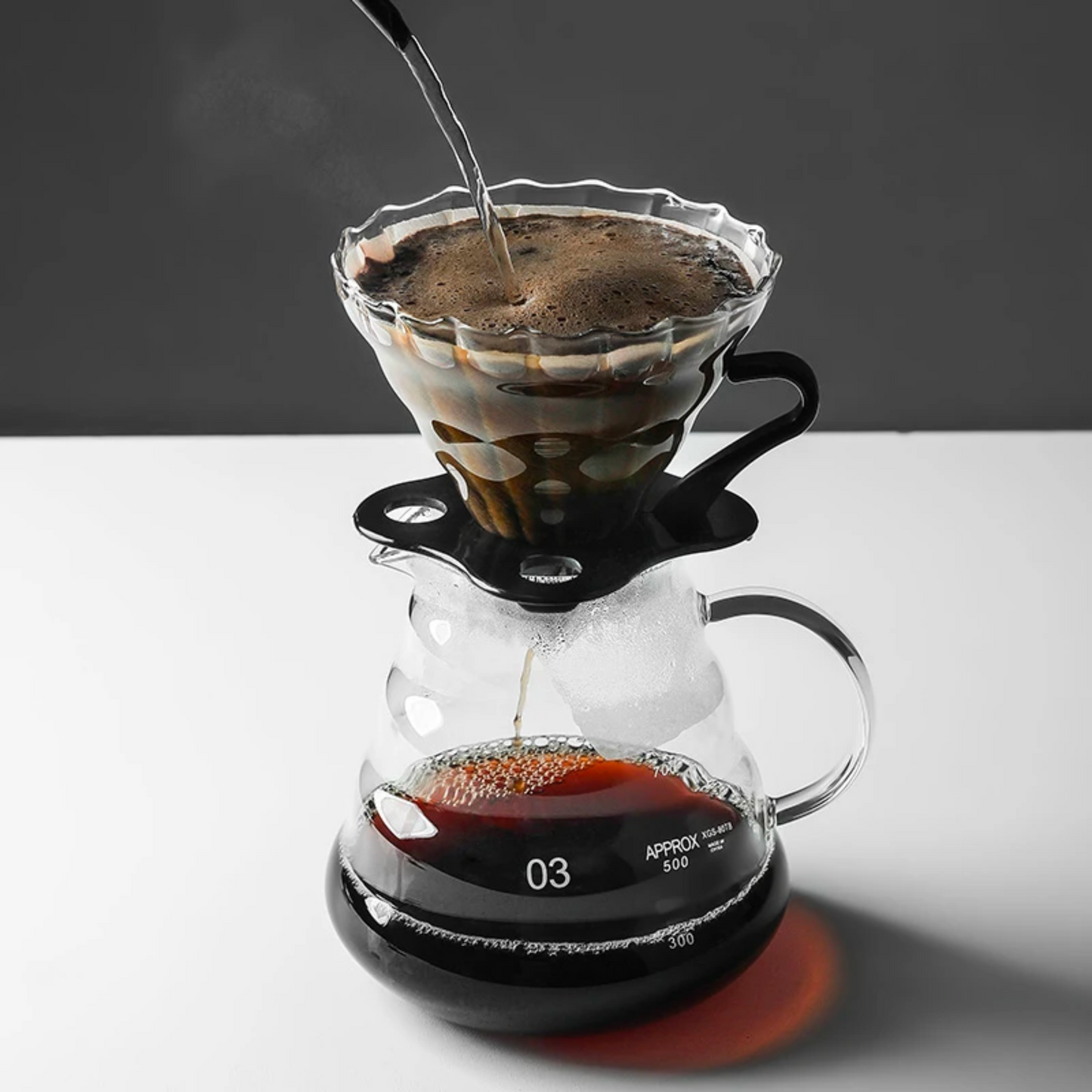 Glass Coffee Dripper and Server Set