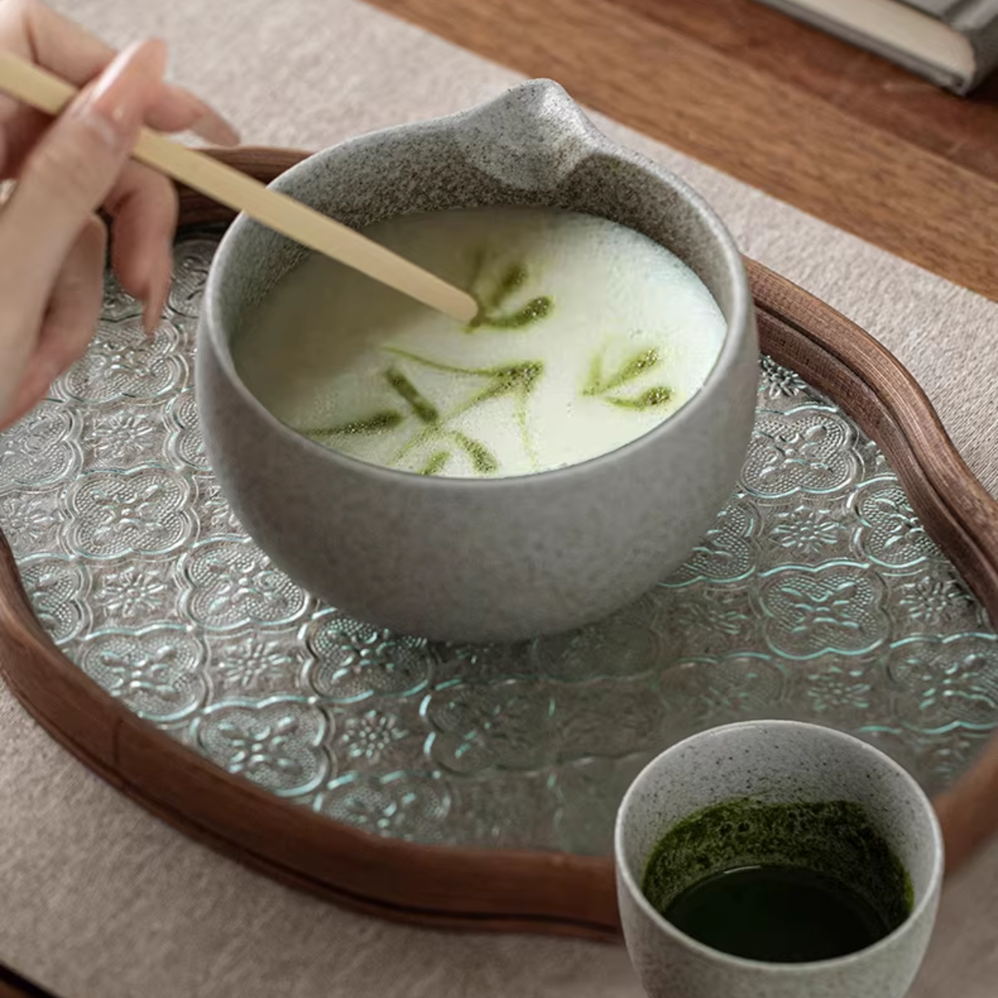 9-Piece Stoneware Matcha Set | Kiln-Fired Japanese Matcha Ceremony Essentials