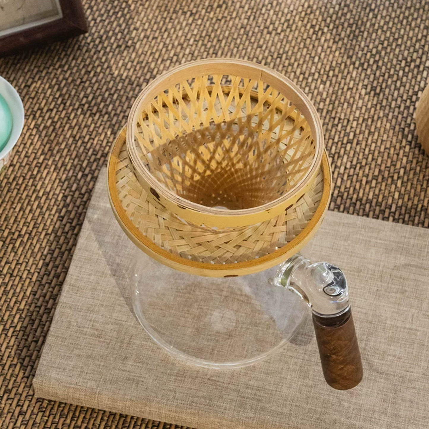 Artisan Handwoven Bamboo Coffee Dripper Set